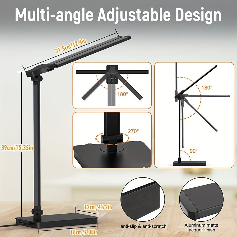 NNETM Double Head LED Desk Lamp – 50 Modes, Touch Control & Smart Memory