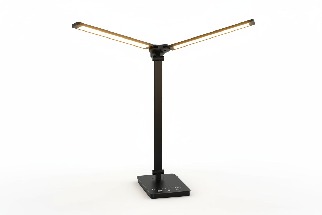 NNETM Double Head LED Desk Lamp – 50 Modes, Touch Control & Smart Memory