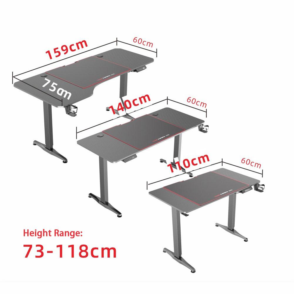 NNEDSZ Gaming Standing Desk Home Office Lift Electric Height Adjustable Sit To Stand Motorized Standing Desk 1460-2