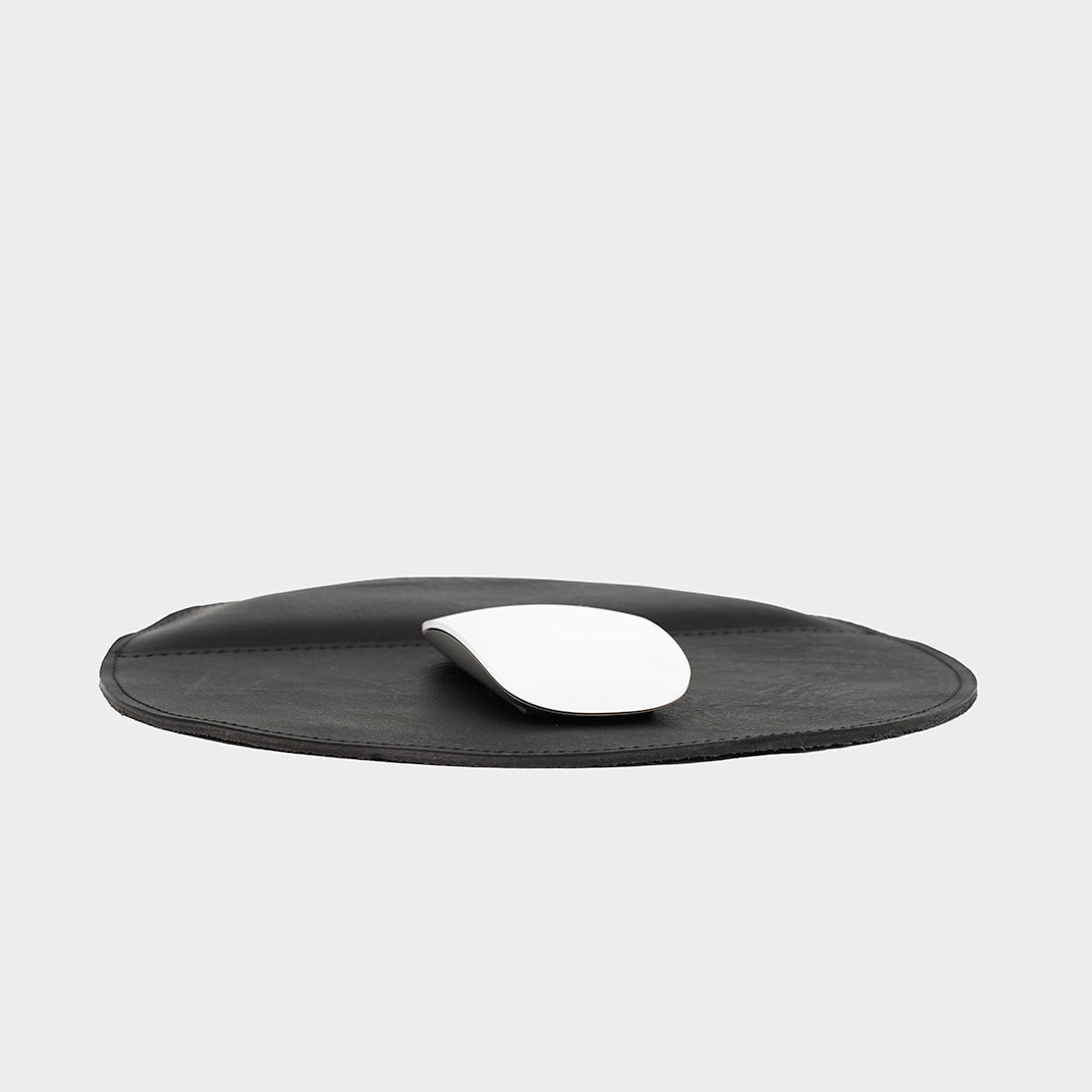 Full-Grain Leather Mouse Pad With Wrist Support