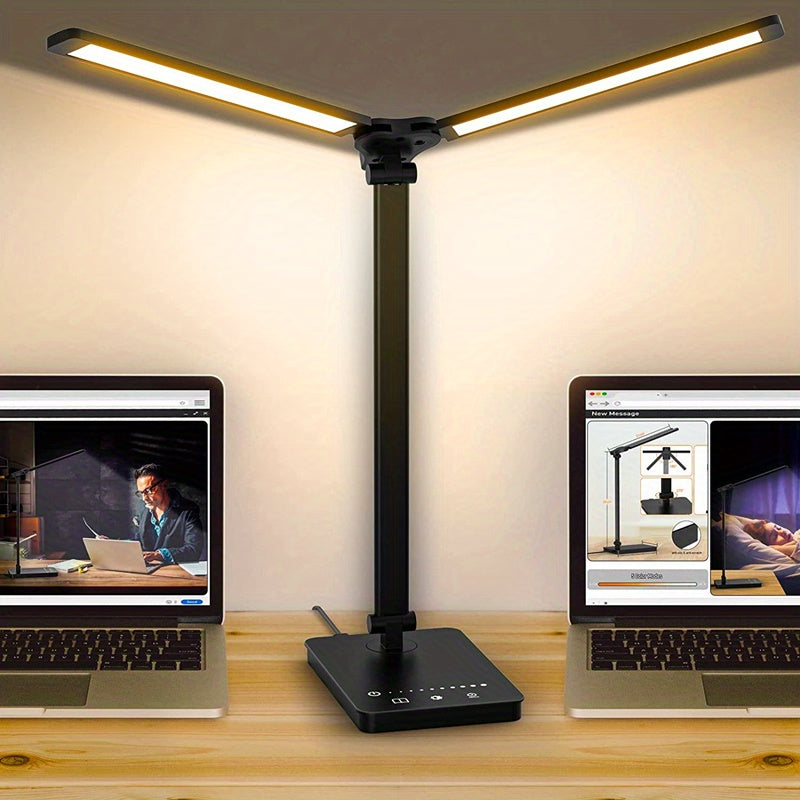 NNETM Double Head LED Desk Lamp – 50 Modes, Touch Control & Smart Memory