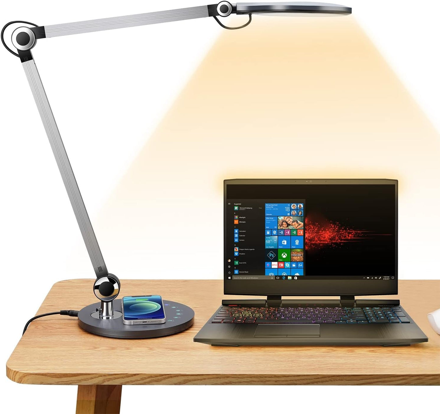 LED Professional Desk Lamp With Wireless Charging Pad
