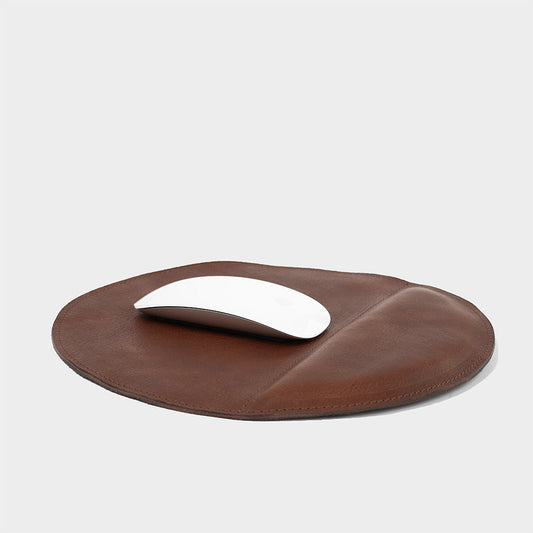 Full-Grain Leather Mouse Pad With Wrist Support